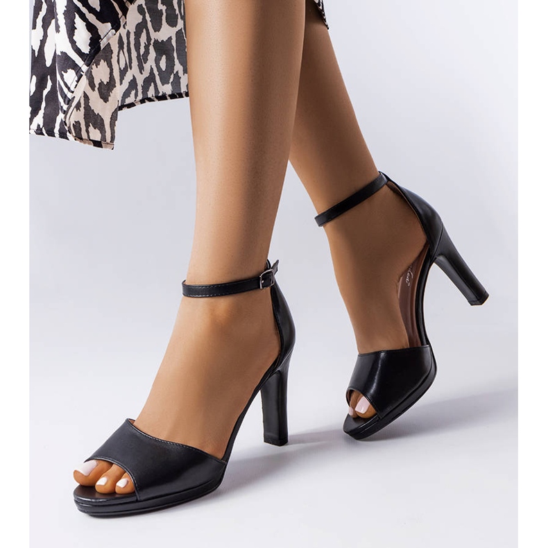 Vinceza Black heeled sandals from Charmaine 1