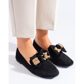 Shelovet women's black suede moccasins 1 Shelovet women's black suede moccasins 1