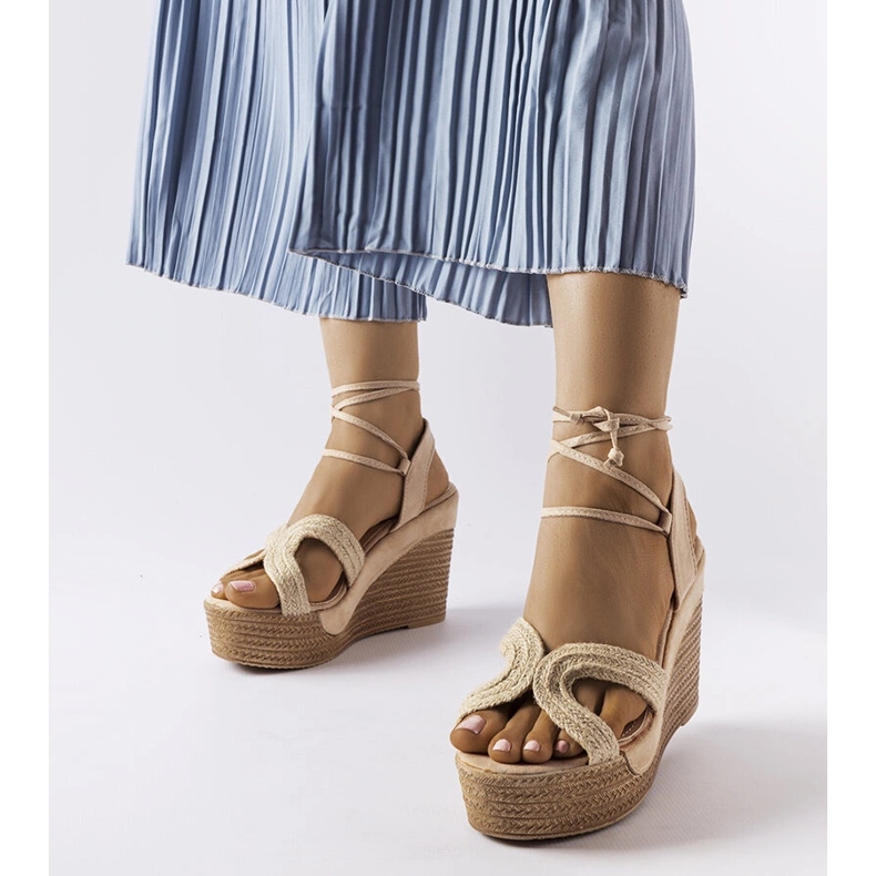 Beige wedge espadrilles from Berta 1