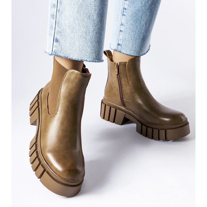 Brown platform Chelsea boots from Giusy 1 Brown platform Chelsea boots from Giusy 1