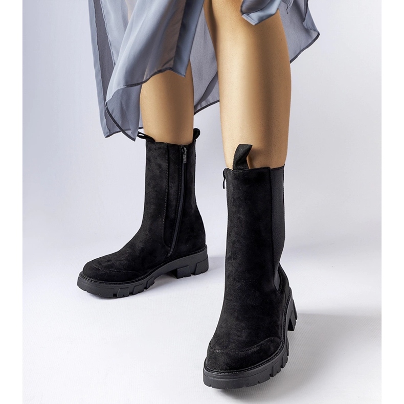 Black massive high ankle boots from Morbello 1