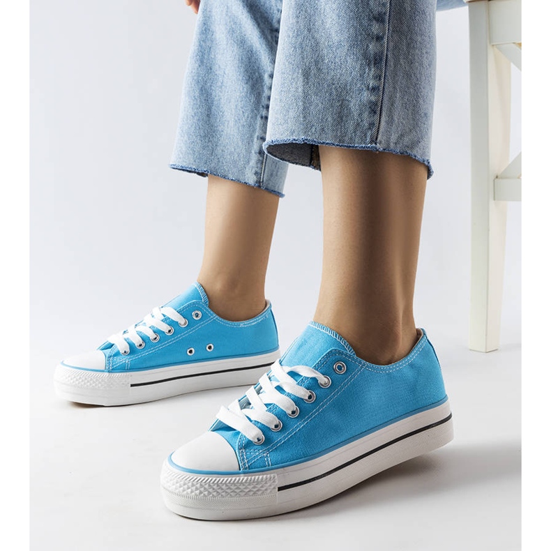 Inna Blue Freestyle platform sneakers 1