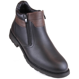Men's boots with insulated black zippers, Man's Style WS-001 1