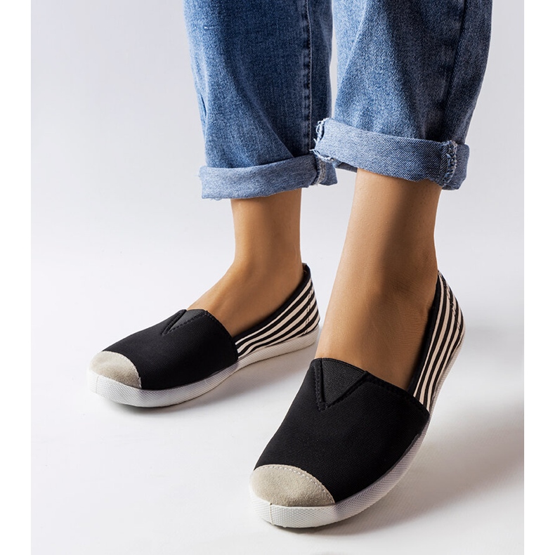 Black textile sneakers from Harlee 1