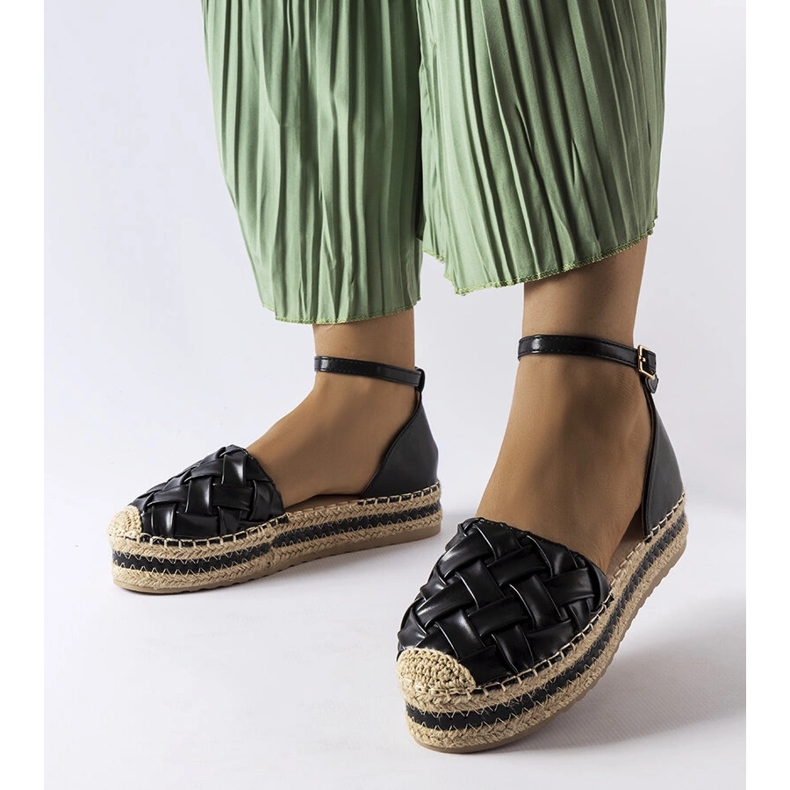 Black platform espadrilles from Gour 1