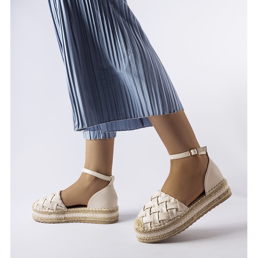 Beige 2025 platform espadrilles