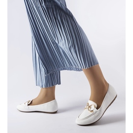 Women's white Couturier loafers 1
