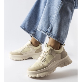 Beige chunky sneakers from Mikeladze 1