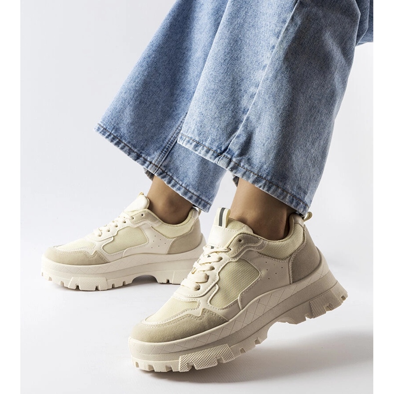 Beige chunky sneakers from Mikeladze 1