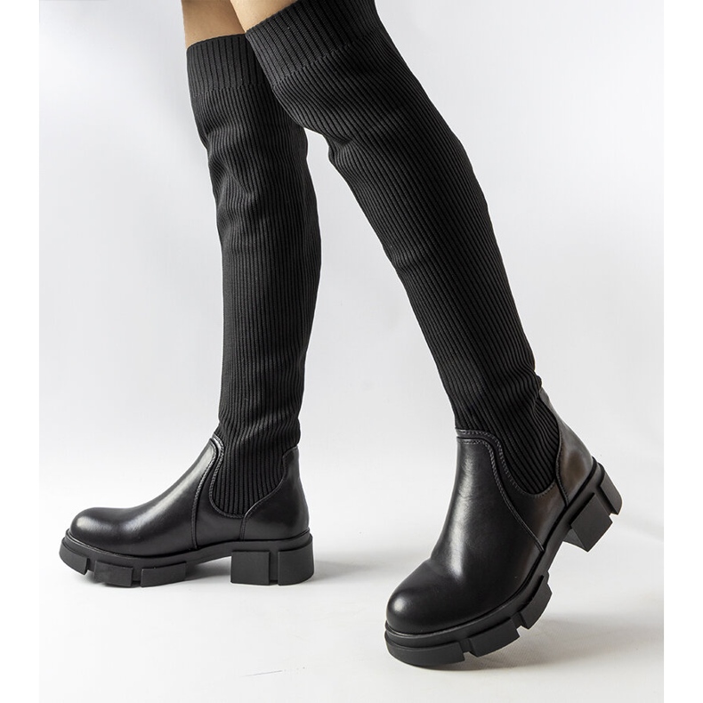 Black thigh high boots from Ates 2