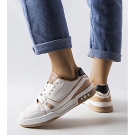 White sneakers with beige inserts from Willson 1