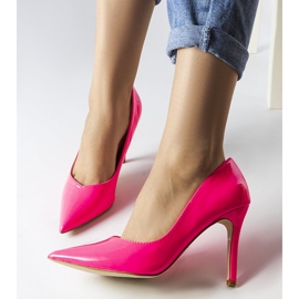 Neon pink lacquered Duerr pumps 1
