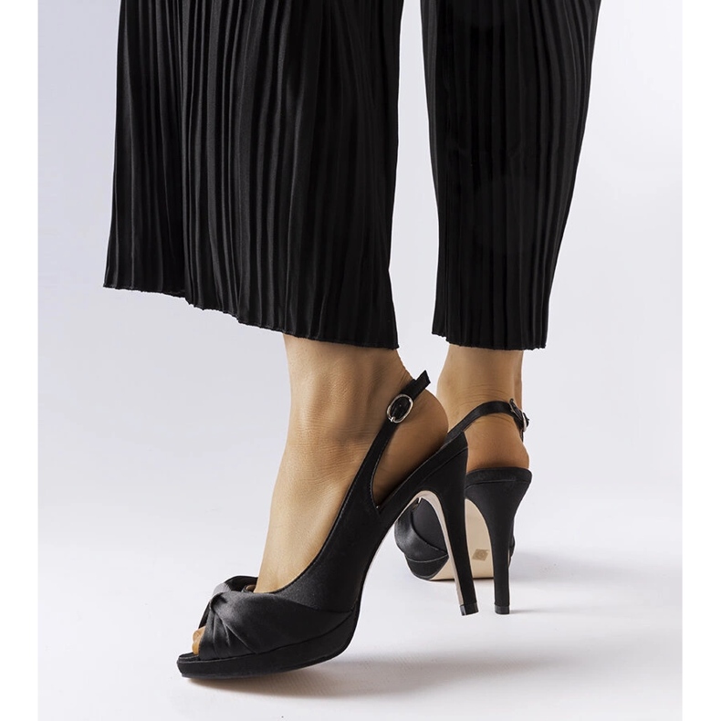 Black high heel sandals from Crispin 1