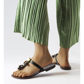 Black elegant flip-flops from Zarattini 1