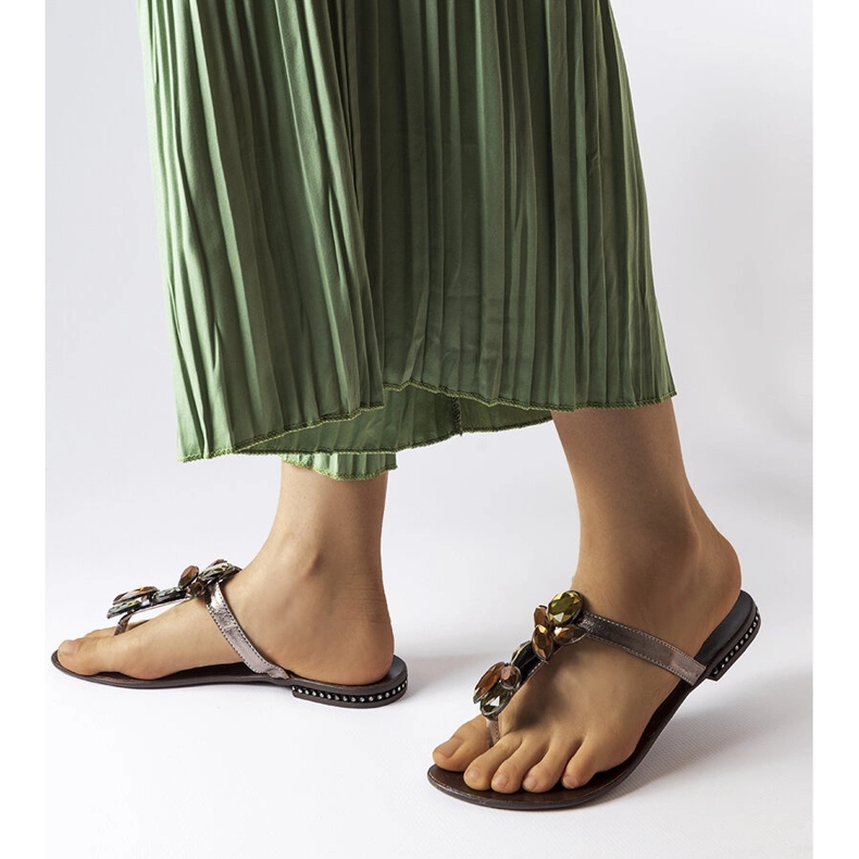 Zarattini brown elegant flip flops 1 Zarattini brown elegant flip flops 1