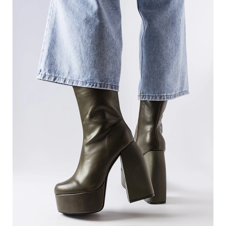 Green high heel boots from Baratti 1