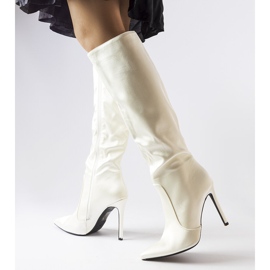 White high heel boots from Marlengo 1