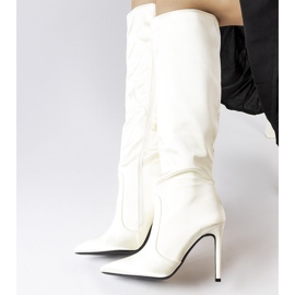 White high heel boots from Marlengo 2