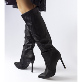 Black high heel boots from Marlengo 1