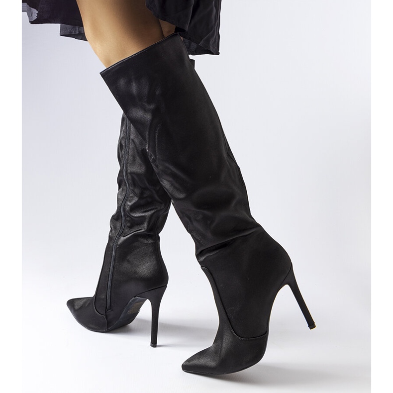Black high heel boots from Marlengo 1