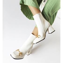 White ankle boots from Castione 1