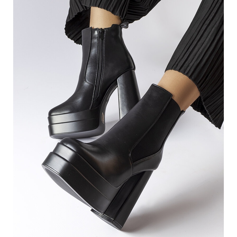 Inna Black high heel boots from Copertino 1