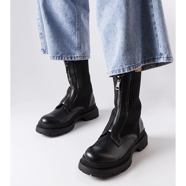 Black sock boots from Napolitani 1