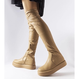 Beige over-the-knee boots from Flaviana 1