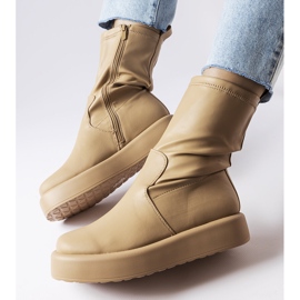 Beige platform boots from Valpantena 1