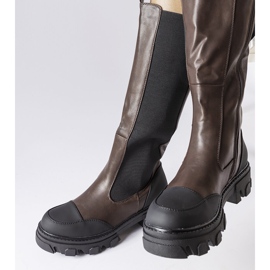 Pasquale brown high boots 1