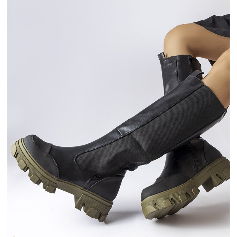 Black and green high boots from Pasquale 1