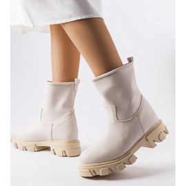 Inna Beige worker slip-on boots from Wuori 1