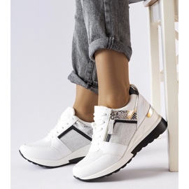Inna White wedge sneakers from Deodata 1