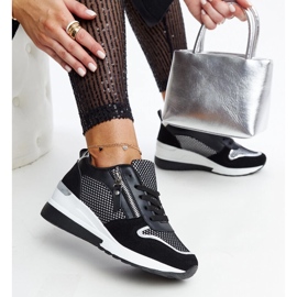 Inna Black wedge sneakers from Fastello 1