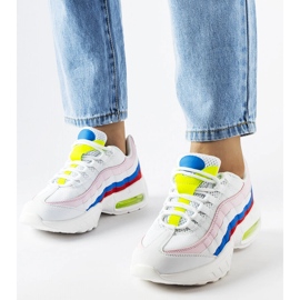 Inna White sneakers with colored inserts from Joline 1