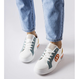 Inna White sneakers with colored inserts from Passaic 2