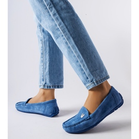 Blue eco-suede loafers from Beltsville 1