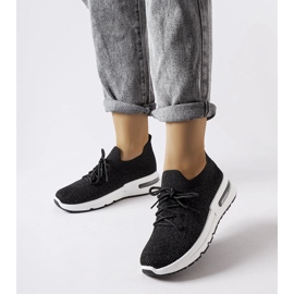 Inna Black sneakers decorated with a shiny Randolph thread 1