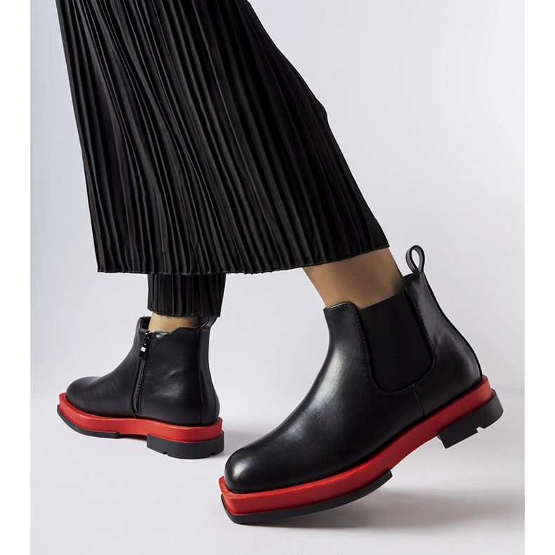 Inna Tarquinia black low flat boots 1