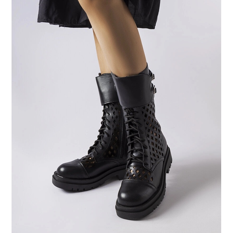 Black openwork Amarante workers 1