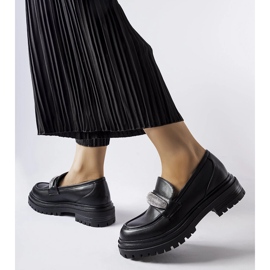 Black loafers with rhinestones from Hartford 1