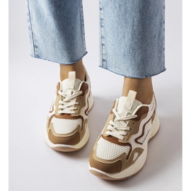 Inna Hollow beige sports sneakers green 1 Inna Hollow beige sports sneakers green 1