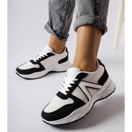 Inna White and black sports sneakers from Tornano 1