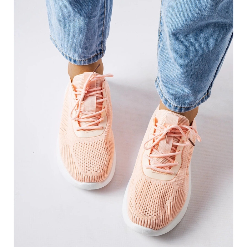 Orange and white sneakers from Nelson 1