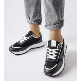 Inna Black sneakers with a green accent Tod 2