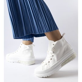 Inna White high-top sneakers from Quiet 1