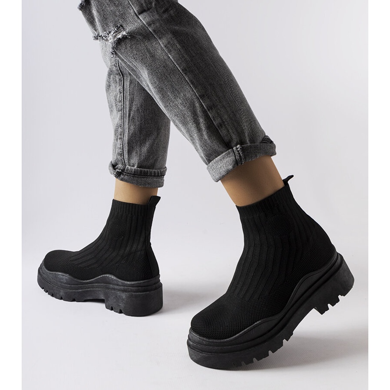 Marks black high top sneakers 1