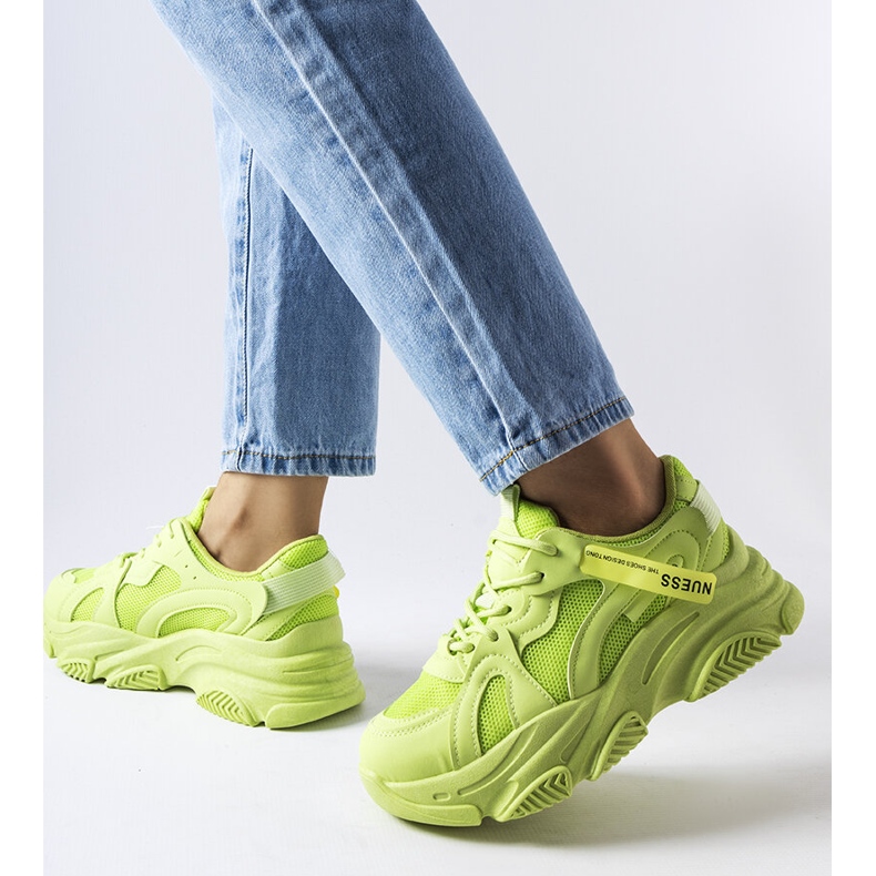 Inna Green sneakers with a thick sole from Amendola 1