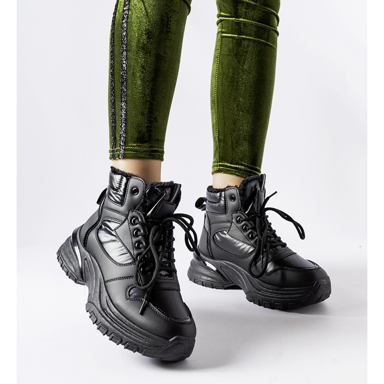 Evento Black insulated Giacinto winter sports shoes 1