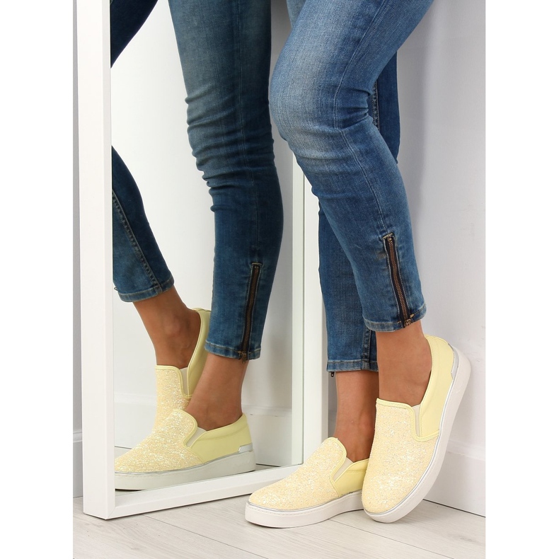 Stylish elegant slipony 788-26 Yellow 1